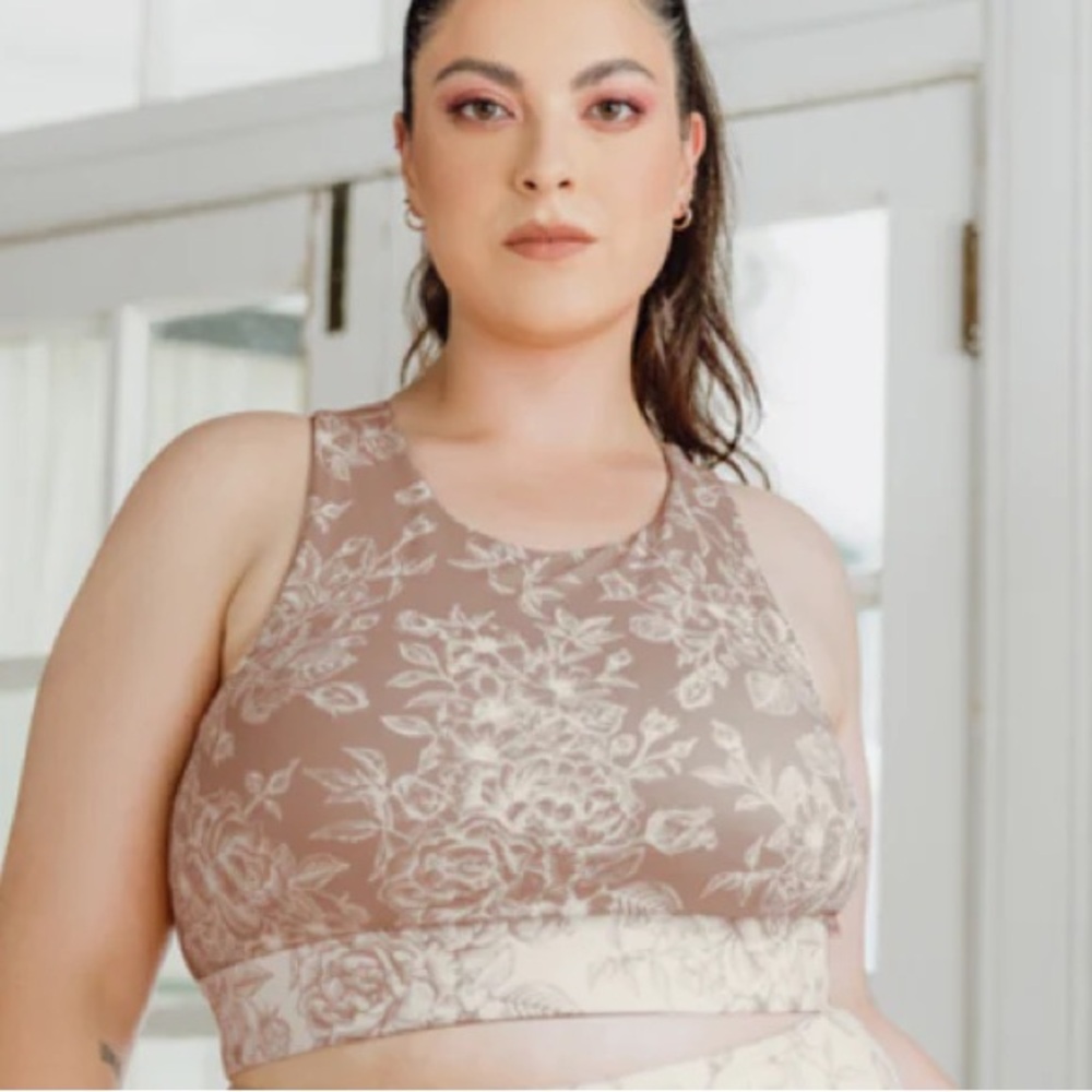 POPFLEX Harmony High Neck Bra - Tan Rose